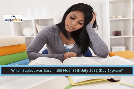 Which Subject was Easy in JEE Main 25th July 2022 (Day 1) exam?
