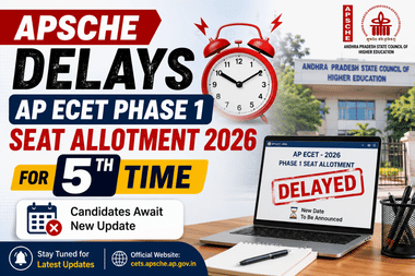 APSCHE Delays AP ECET Phase 1 Seat Allotment 2026 For 5th Time: Check Latest Official Status & Portal Update