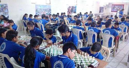 Chess players showcase their talent.