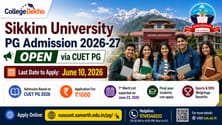 Sikkim University PG Admission 2026 (Open): Apply by June 10