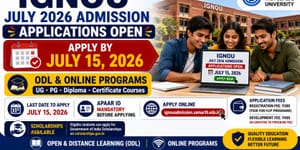IGNOU July 2026 Admission