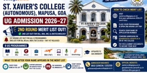 SXC Goa 2nd Round Merit List 2026