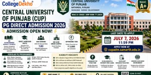 CUP PG direct admission 2026