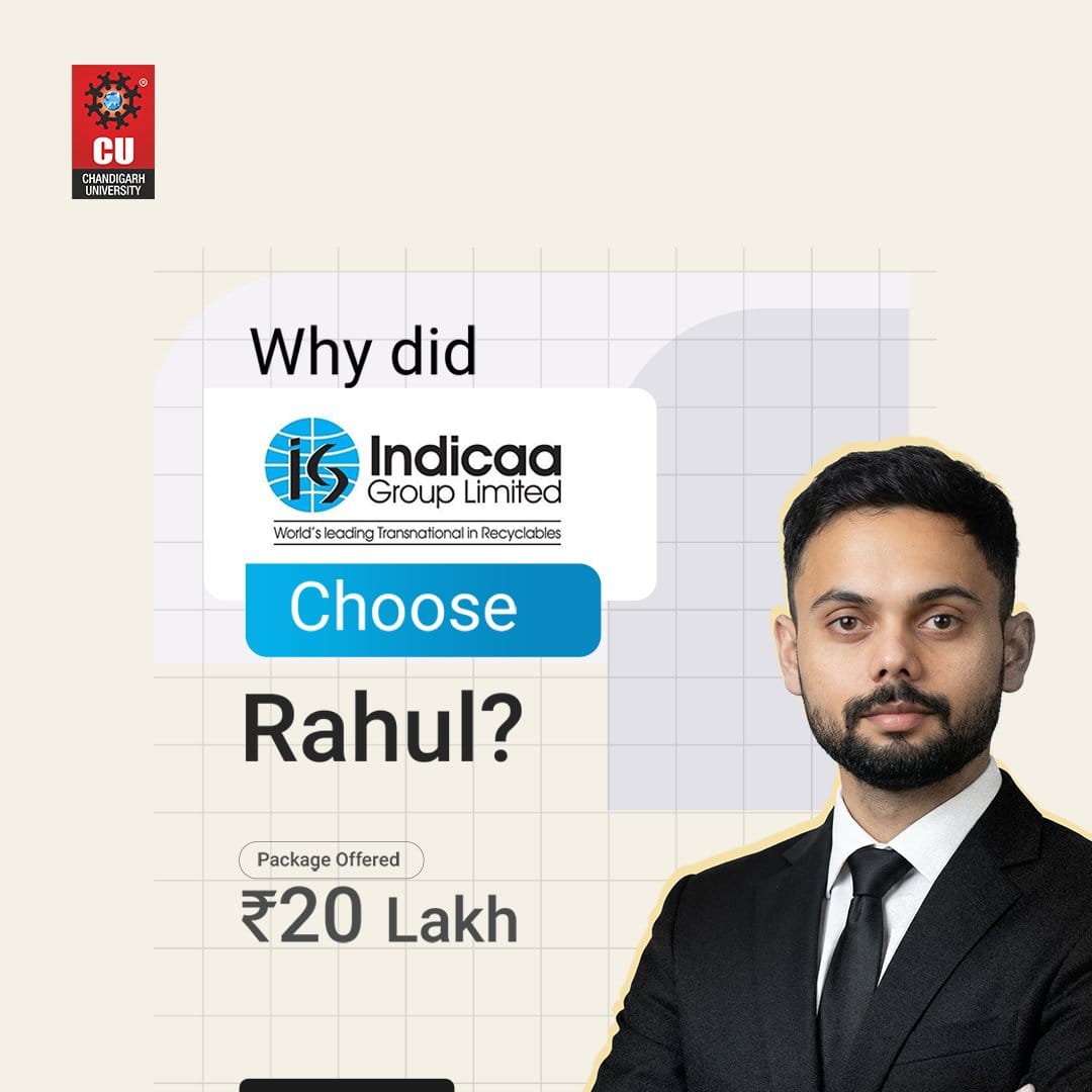 CU MBA Student Secures Rs 20 Lakh Placement with Indicaa Group Limited