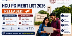 University of Hyderabad PG Merit List 2026 Out