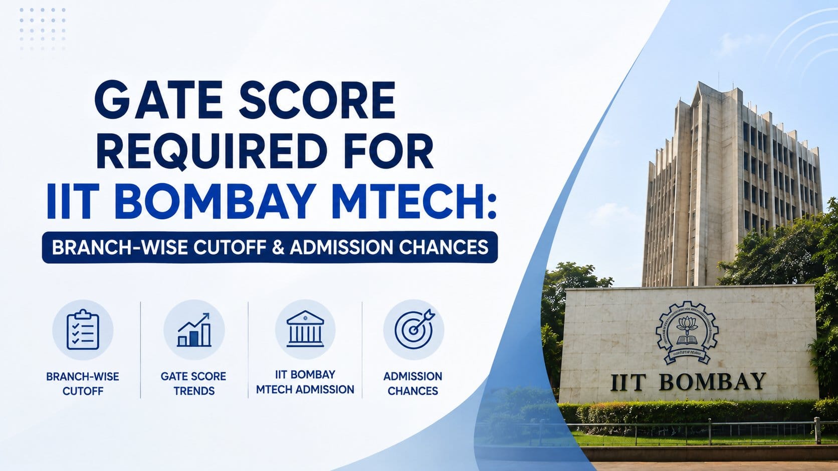 GATE Score Required for IIT Bombay MTech: Branch-wise Cutoff & Admission Chances