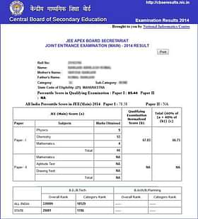 JEE Mains 2016 Ranks and Rank Cards Announced