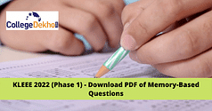 KLEEE 2022 Question Paper (Phase 1) - Download PDF of Memory-Based Questions