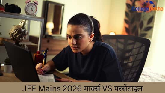 JEE Mains 2026 मार्क्स VS परसेंटाइल (marks vs percentile jee mains 2026)