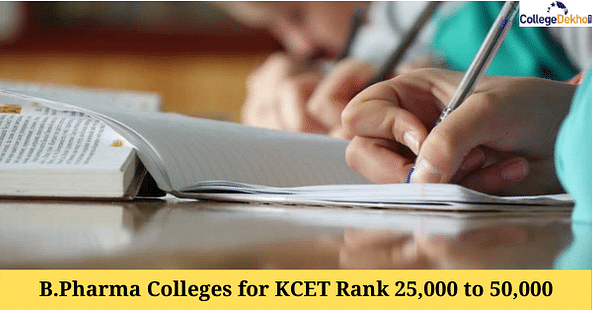 B.Pharm Colleges Accepting KCET Rank 25,000 to 50,000