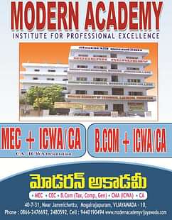 Students of Modern Academy, Vijayawada excel in Campus Interviews