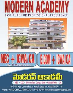 Students of Modern Academy, Vijayawada excel in Campus Interviews 