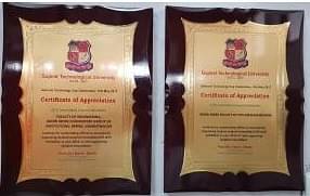 Grow More Engineering and Diploma Engineering got Best Project Award by Gujarat Technological University.