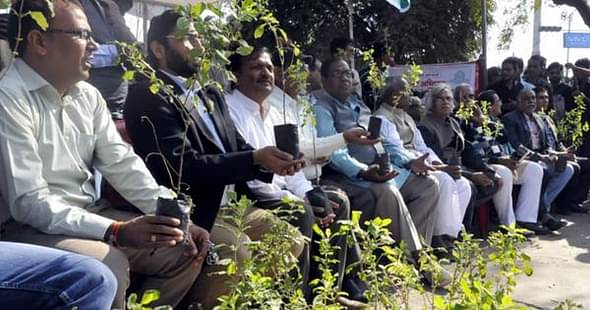 Environmentalists and Students Stage Dharna to Save College Land in Indore