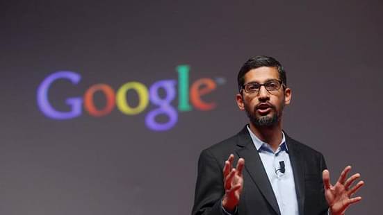 Google CEO Sundar Pichai addresses students at the SRCC