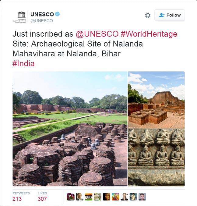 Nalanda University gets Heritage status by UNESCO