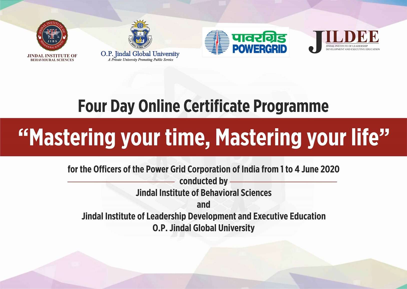 OP Jindal JILDEE Online Executive Education Programme