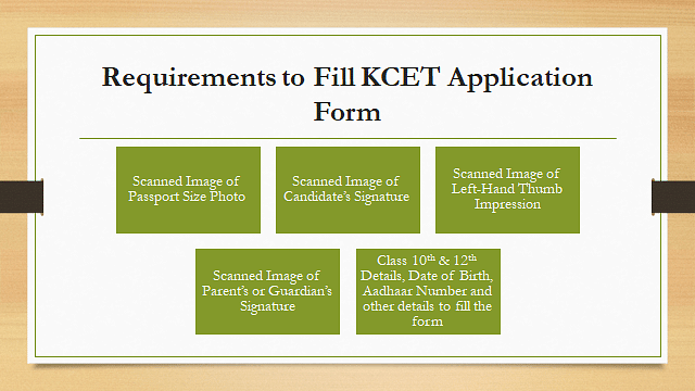Requirements to Fill KCET Application Form