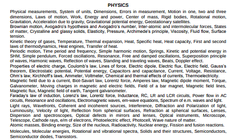GBPUAT Physics Syllabus