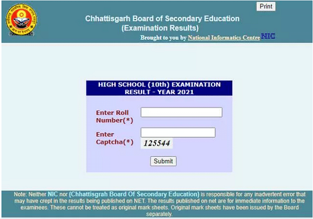Chhattisgarh 10th Board Result 2023