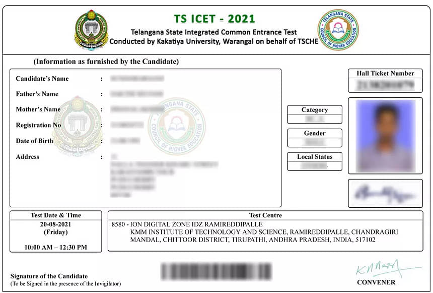 TS ICET Admit Card