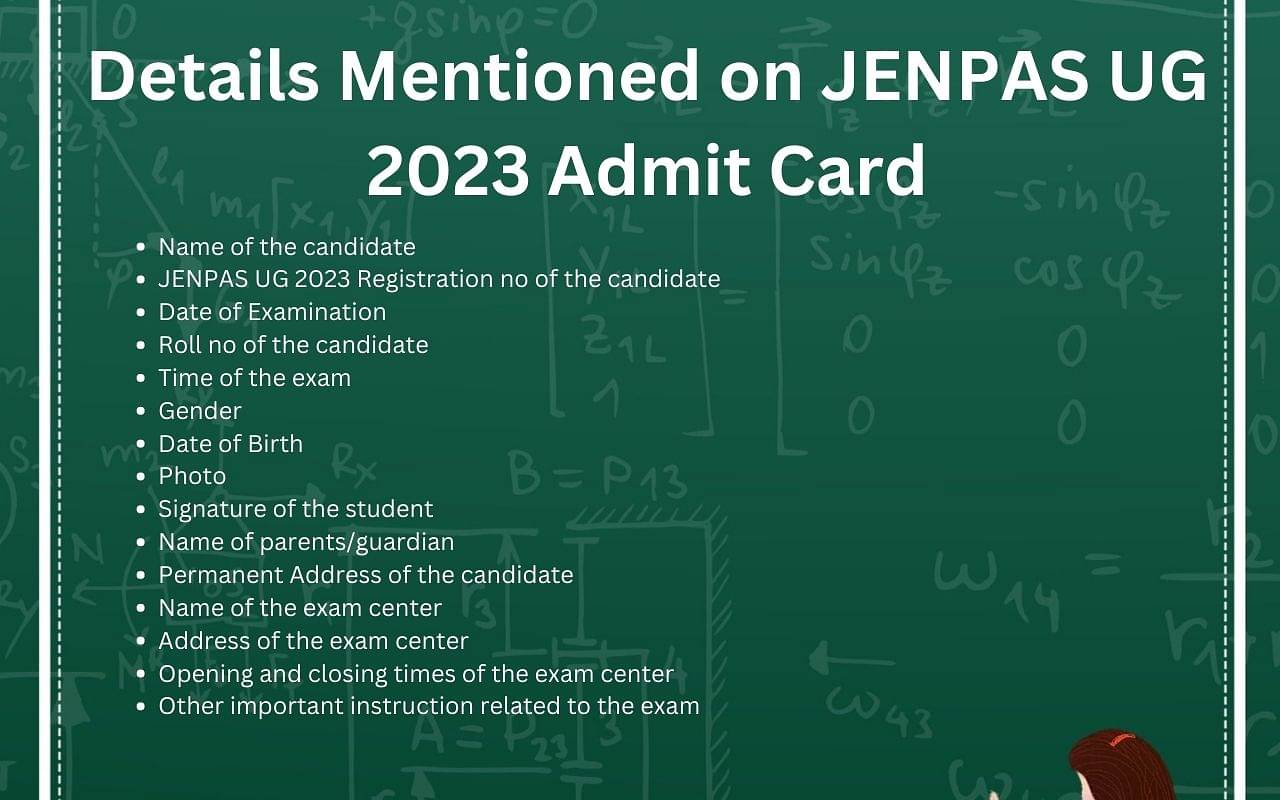 JENPAS UG Admit Card 2023 Details Mentioned