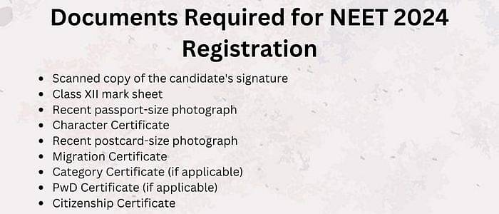 Documents Required for NEET 2024 Application