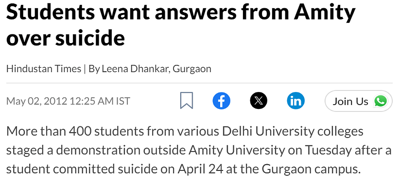 Amity Gurgaon News
