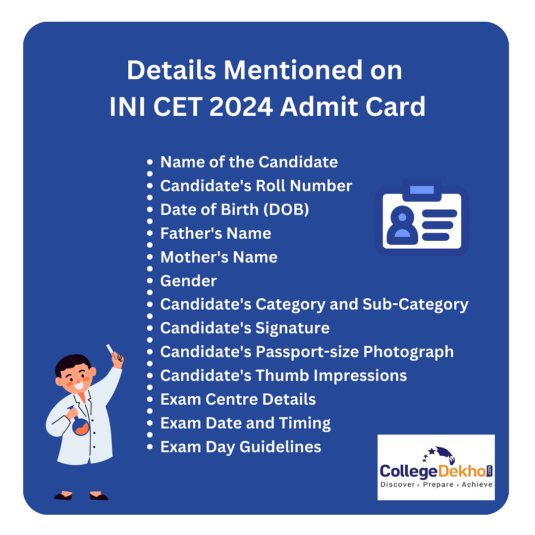 INI CET Admit Card 2024 Direct link, Steps to Download & Details Mentioned