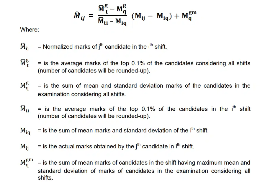 AFCAT Normalisation Formula