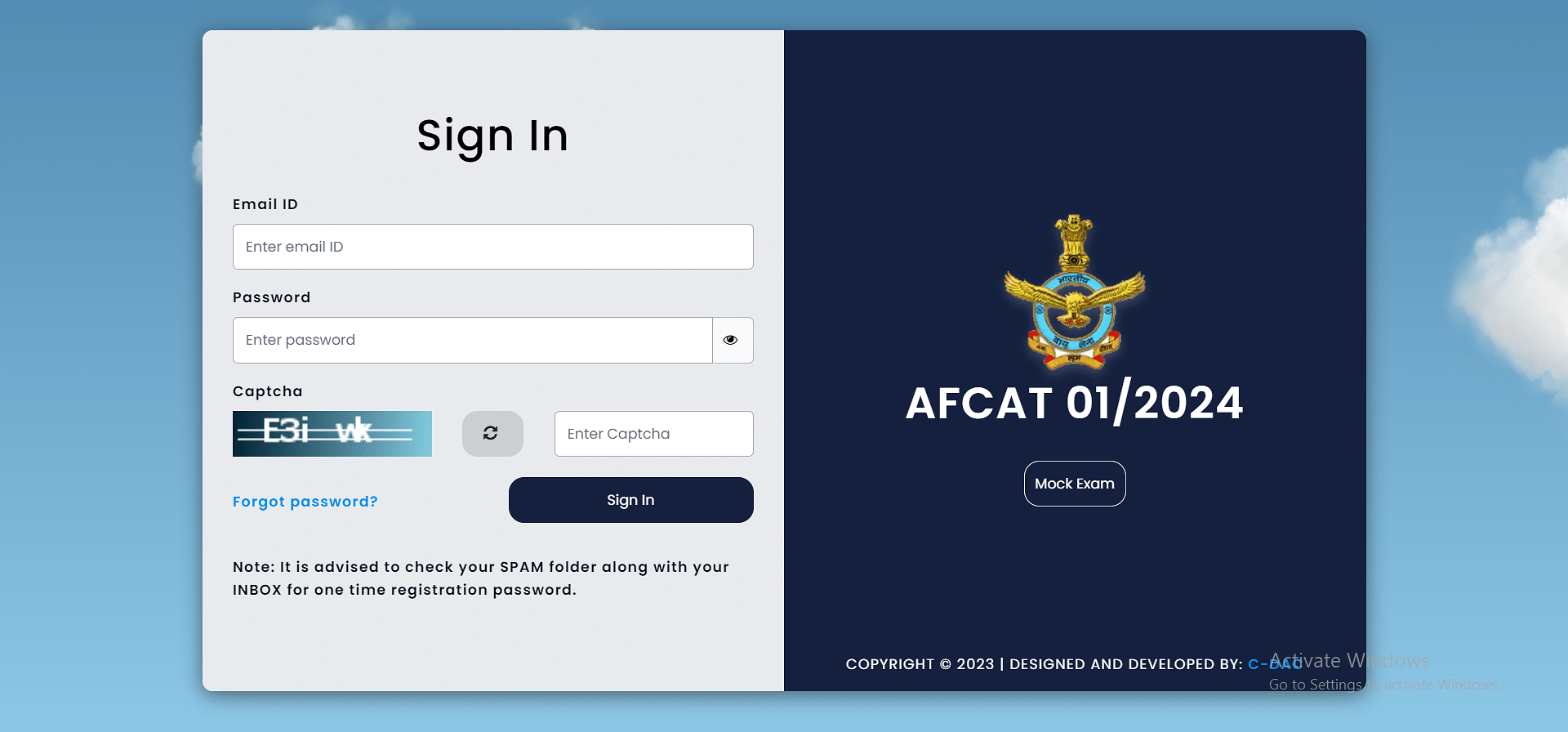 AFCAT 1 2024 Admit Card