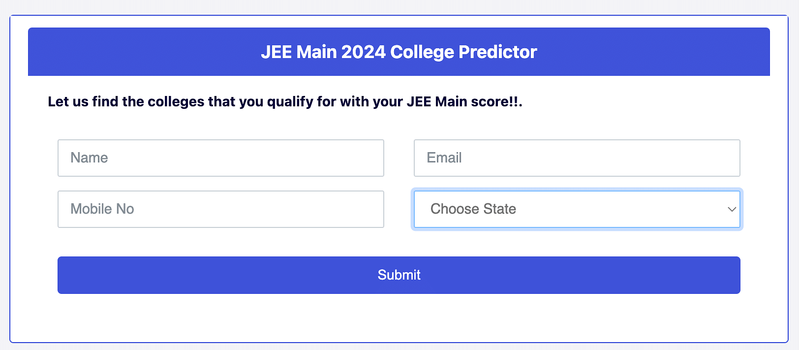 JEE Main College Predictor by CollegeDekho