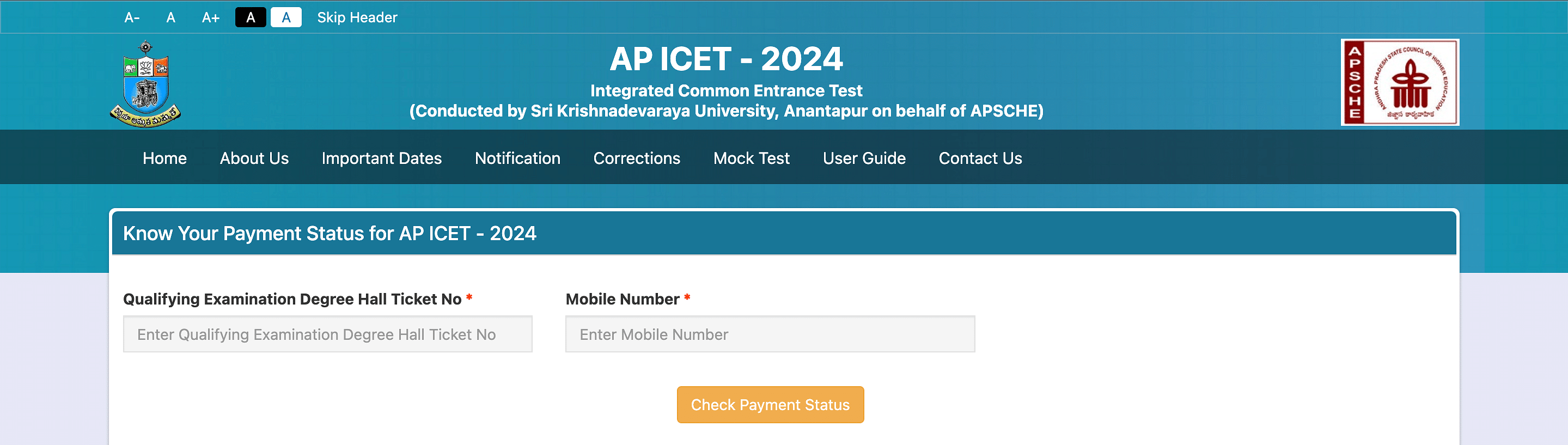 AP ICET Payment Status 2024