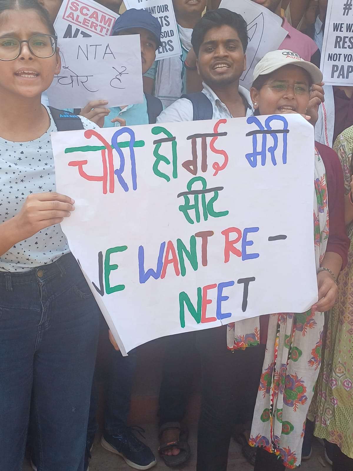 NEET Re-exam protest
