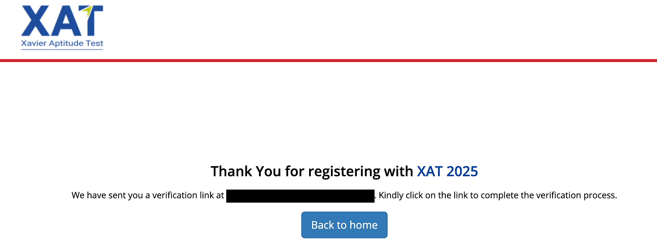 XAT 2025 Email Verification