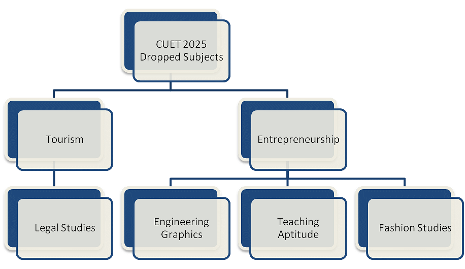 CUET 2025 dropped subjects