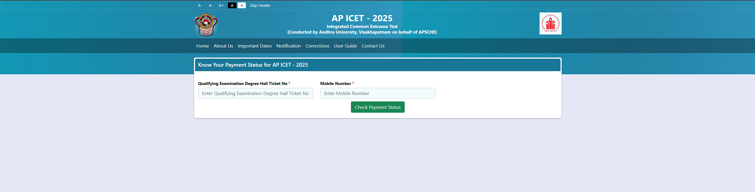 AP ICET Payment Status 2025