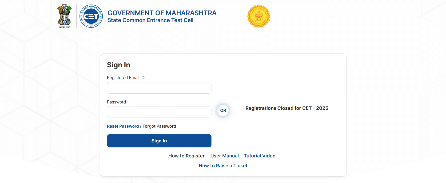 MAH MBA CET Result Login 2025