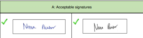 IIT JAM Application Form 2026 Samples for Signature in 