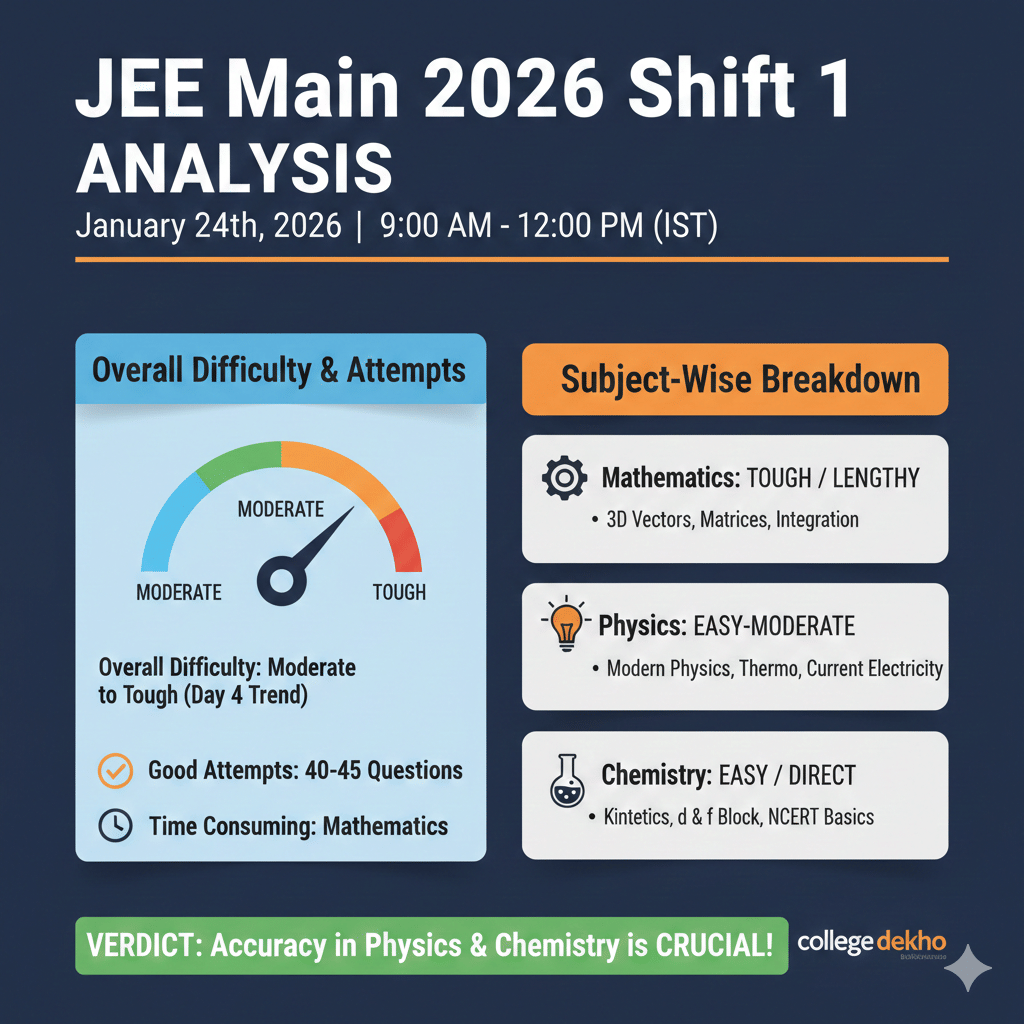 JEE Main Jan 24 Shift 1 Analysis 2026