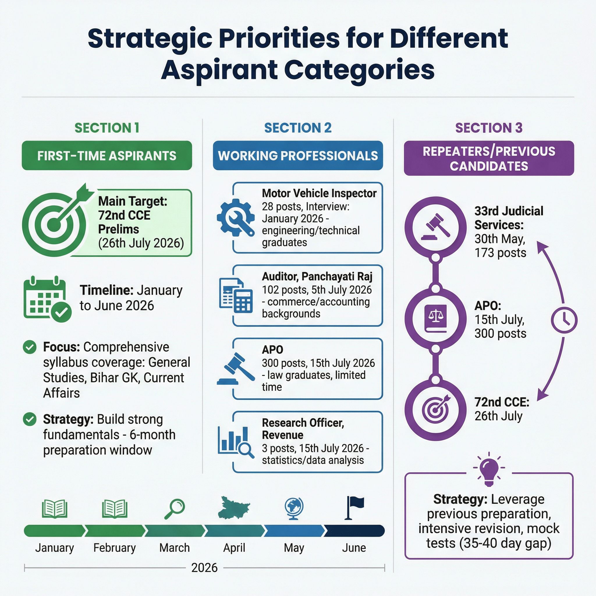 Strategic Priorities for different Aspirants category