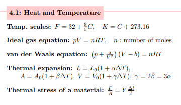 Heath and Thermodynamics formula