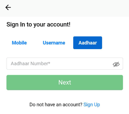Signing i to DigiLocker Account