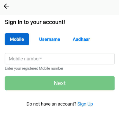 Signing in to your DigiLocker Account